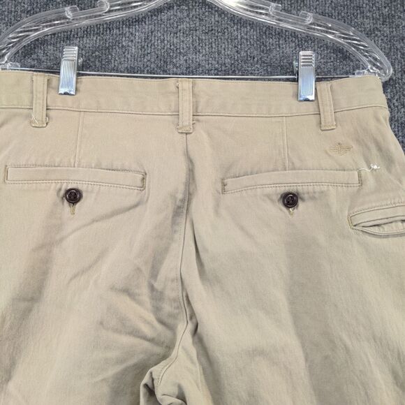 Dockers Mens Chino Shorts Tan Size 30 Cotton Slash Pockets Belt Loops - Picture 8 of 12